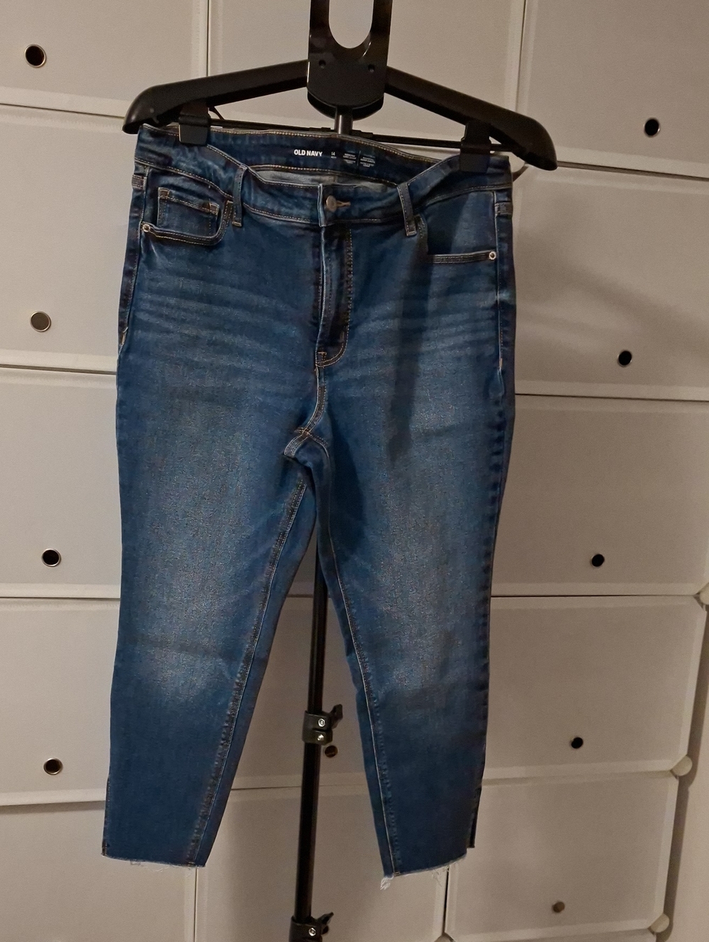 Old Navy Women's Dark Blue Cropped Ankle Jeans